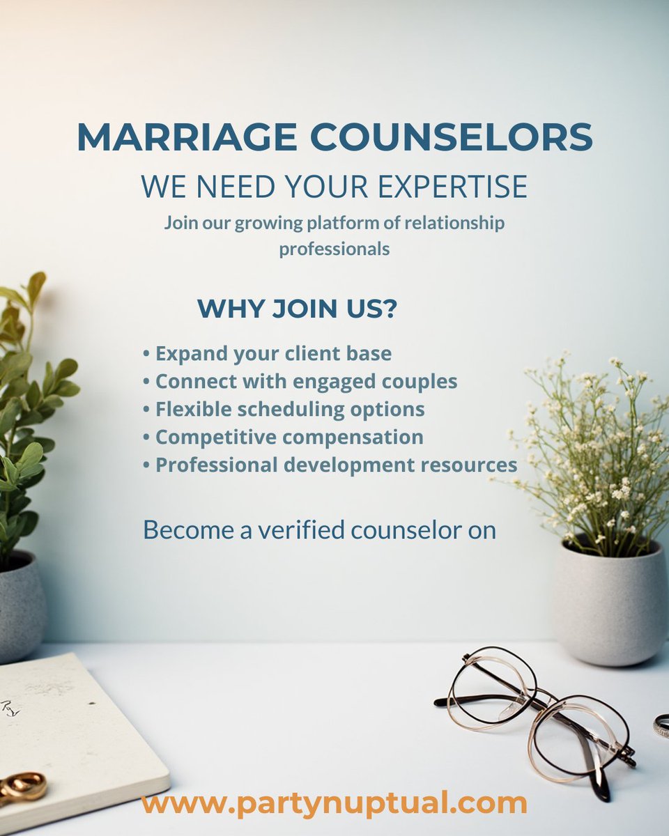 partynuptual's tweet photo. Help couples build stronger marriages — grow your counseling practice with Party Nuptual.

Website Link : https://t.co/0oIFGdlNcW

#Partynuptual
#MarriageCounselor 
#RelationshipExpert 
#CouplesTherapy 
#WeddingProfessionals 
#MarriageSupport 
#CounselingServices https://t.co/3aDwSLjaRM