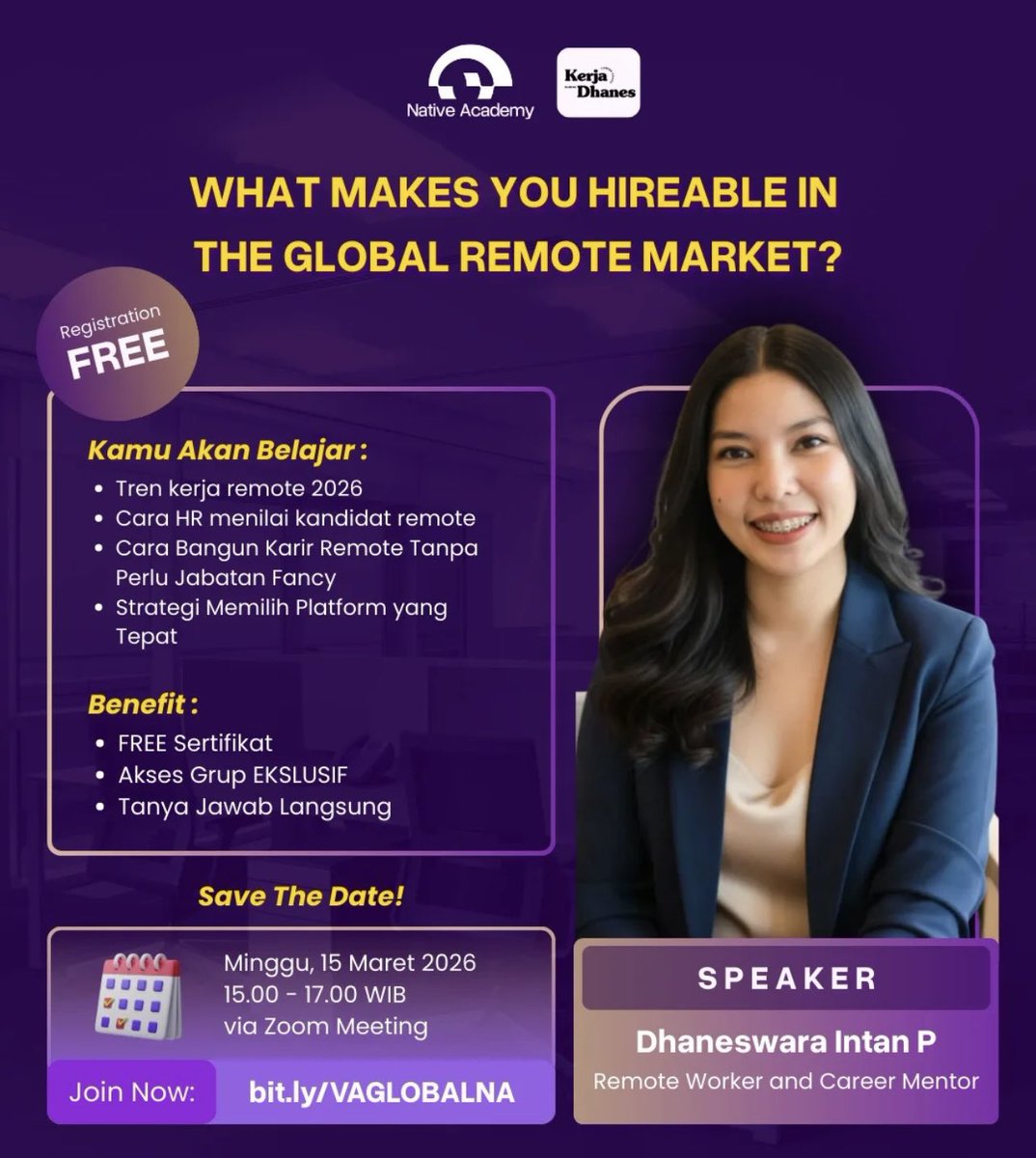 Dhaneswara Intan | Remote Work | Career tweet media