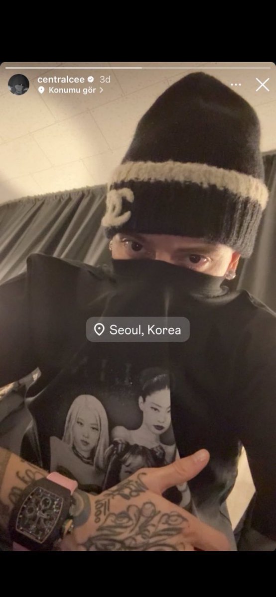 Rapper Central Cee shared an Instagram story while visiting Korea, in which he was seen wearing a BLACKPINK T-shirt. 

<a href="/BLACKPINK/">BLACKPINKOFFICIAL</a>
