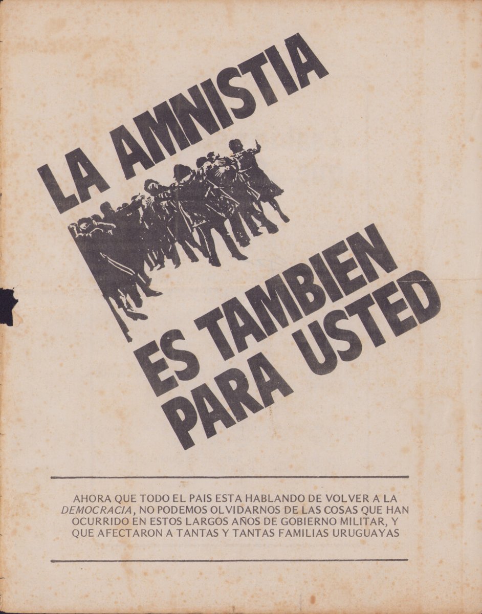 SitiosMemoriaUY's tweet photo. 🇺🇾🕊️14/3/84 Son liberadas y liberados las últimas presas y presos políticos. 
@Crysol8 
Acceso libre a prensa y materiales digitalizados
👉https://t.co/IjxXdmSrN3
👉https://t.co/0GeUmIE7Zf
👉https://t.co/TslTxdbIYW
👉https://t.co/6bzJGQb11s https://t.co/hF8JahCTST