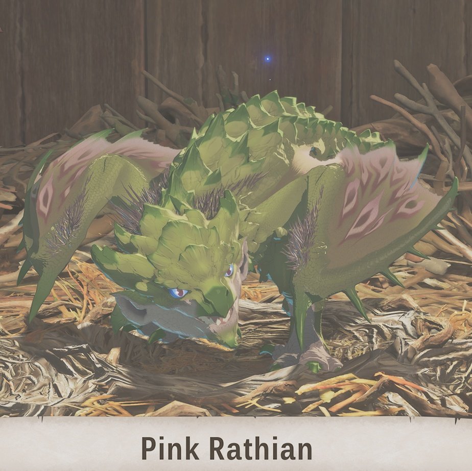 BEHOLD! My green "Pink Rathian."