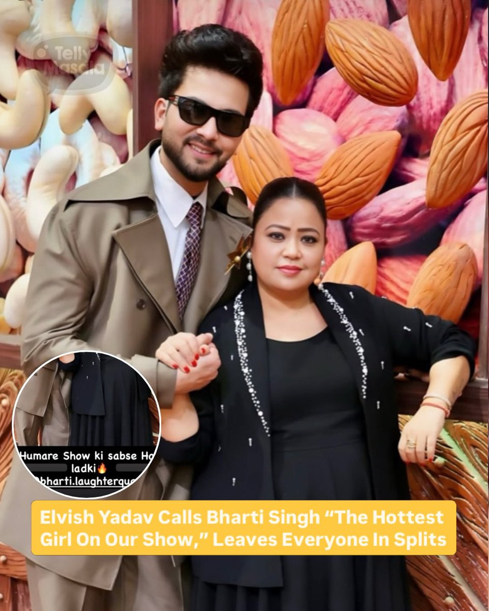 tellymasala's tweet photo. Elvish Yadav hilariously called Bharti Singh the “hottest girl on our show,” leaving everyone on set laughing. His playful compliment showcased their fun chemistry and light-hearted vibe on the show.
#ElvishYadav #BhartiSingh #ComedyMoments #FunOnSet #tellymasala https://t.co/vu8aeJwoLF