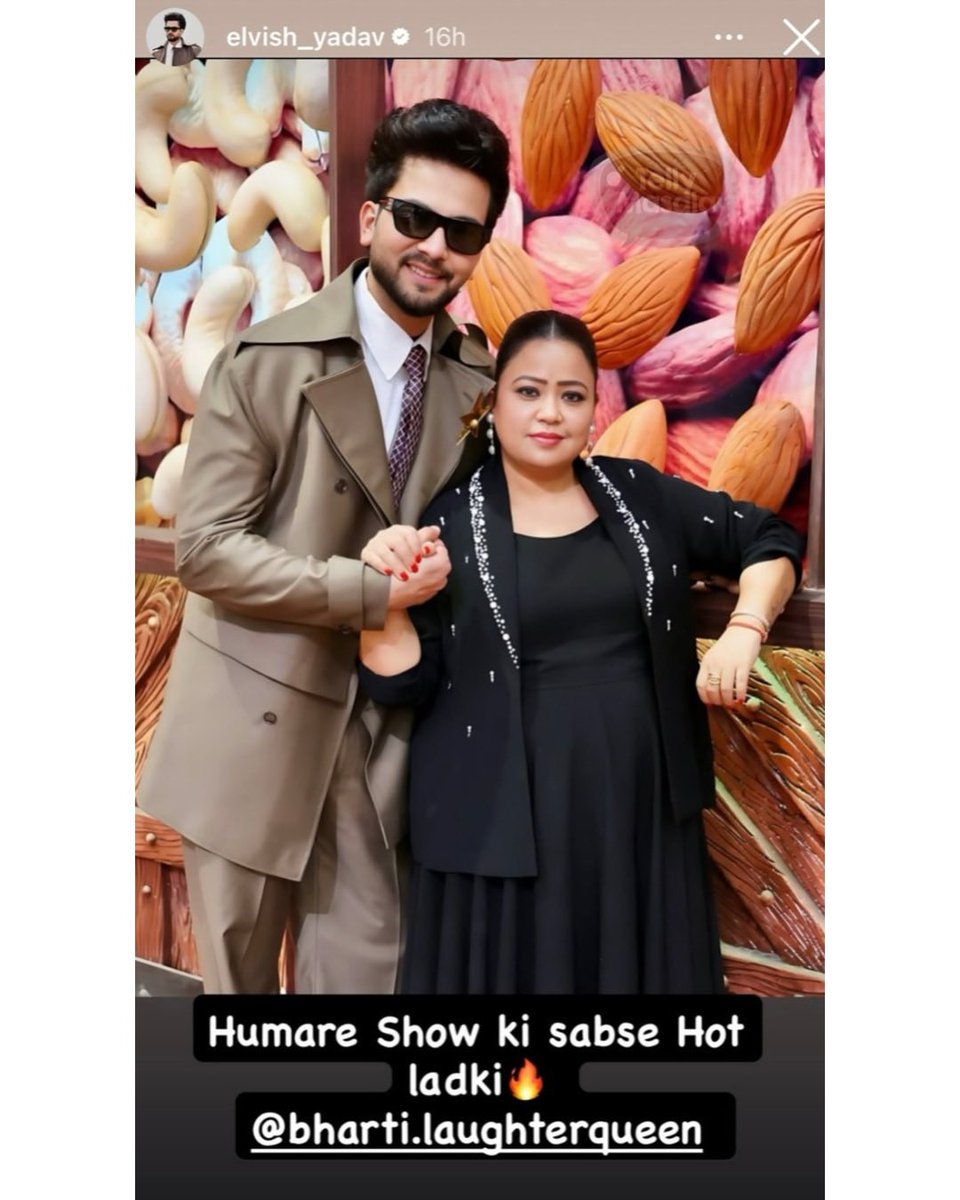 tellymasala's tweet photo. Elvish Yadav hilariously called Bharti Singh the “hottest girl on our show,” leaving everyone on set laughing. His playful compliment showcased their fun chemistry and light-hearted vibe on the show.
#ElvishYadav #BhartiSingh #ComedyMoments #FunOnSet #tellymasala https://t.co/vu8aeJwoLF