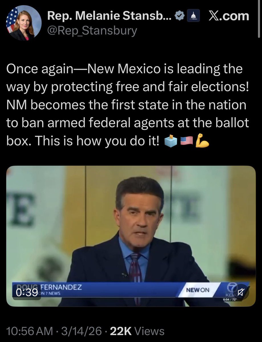 DominguezH31015's tweet image. The Democrats’ definition of free and fair elections is allowing non-citizens to vote.
Why would anyone be concerned about federal agents at polling locations unless illegal immigrants plan on voting‼️
@LeaderJohnThune you will be blamed by allowing this. 
#SaveAmericaAct