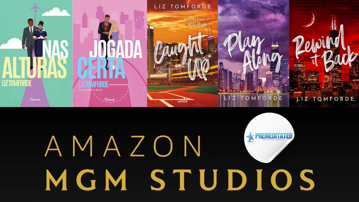 🎬  A série de livros "Windy City", de Liz Tomforde, ganhará uma série pela Premeditated em conjunto com a Amazon MGM Studios, de acordo com o Deadline

Dentre os livros, "Nas Alturas", "Jogada Certa", "Caught Up", "Play Along" e "Rewind it Back"