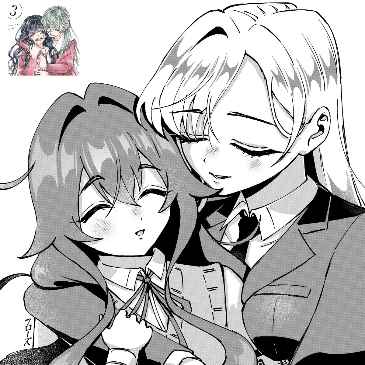 #100カノファンアート 
#栄逢凪乃生誕祭2026
「薫る花は凛と咲く」第3巻の表紙に触発された
（少し遅れてすみません… ╥‸╥）