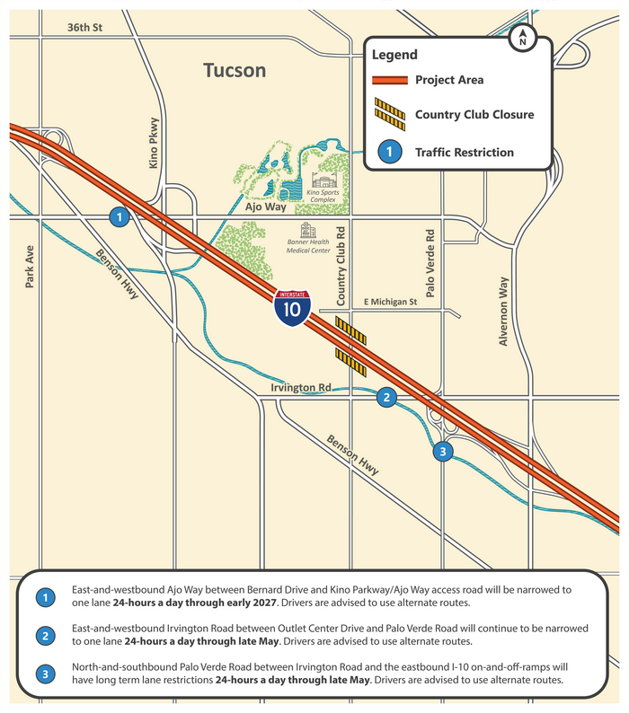 Tucson drivers: Plan for restrictions on Interstate 10 between