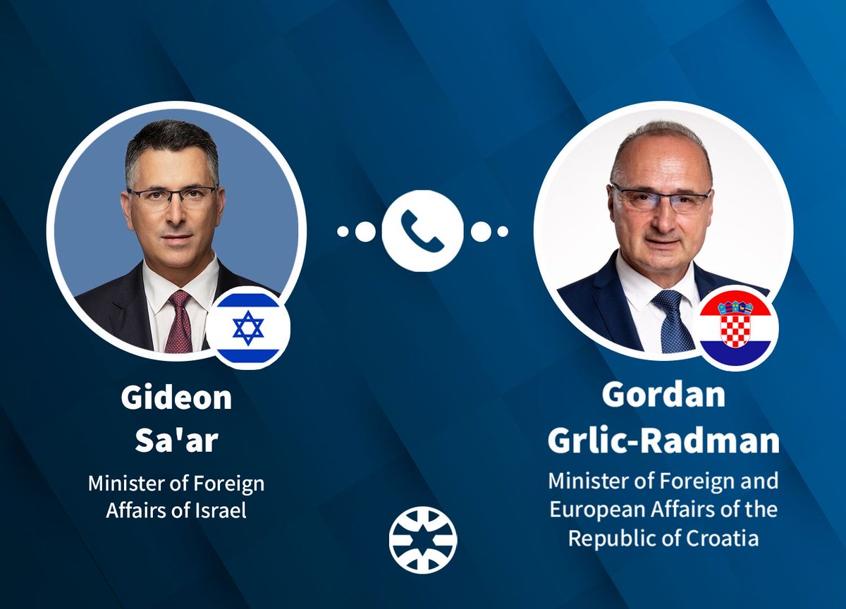 Spoke with my friend Croatian FM <a href="/grlicradman/">Gordan Grlić Radman</a> and briefed him on developments in the war against the evil Iranian regime.
I also updated him on Hezbollah's joining of the war, which it did against the interests of Lebanon and its citizens, as well as on Hezbollah's attacks