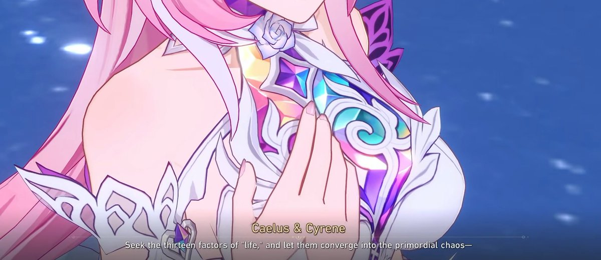 Tired_Yeti's tweet photo. This scene is really nice, it's Cyrene's "interpretation" of the data through Remembrance

All Heirs have the data of all of their lifetimes, so naturally this also translates into memories and memoria here

and those 33M cycles are already the fundation of its ongoing rebirth https://t.co/wC6j7rcxtC