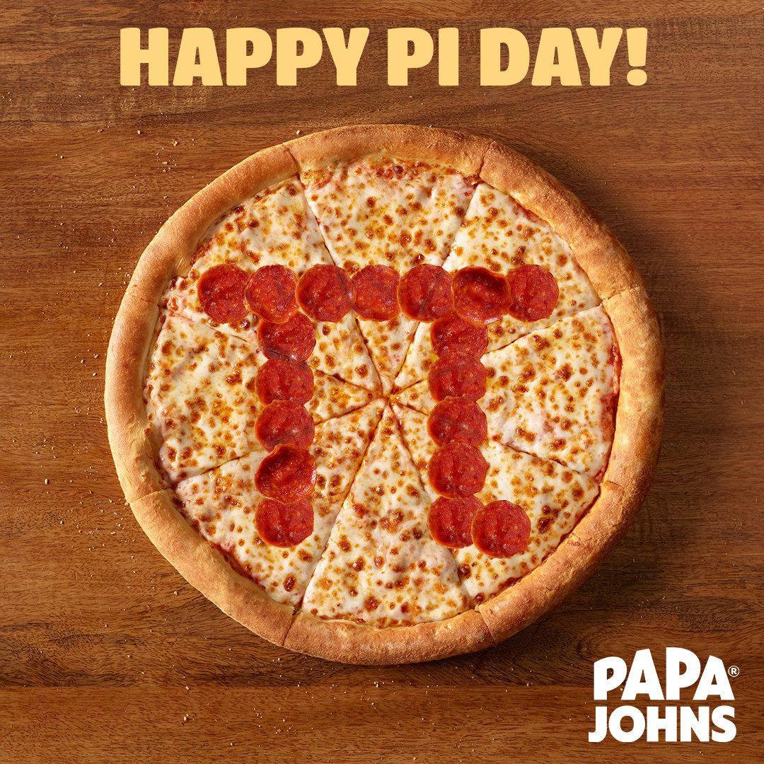 Today’s equation is simple: 1 Large or XL pizza + 1 more for $3.14 = the perfect Pi Day plan. 🍕

Papa Rewards members, this one’s for you. Celebrate accordingly. And if you're not a Rewards member yet, sign up now to redeem.  papajohns.com/order/papa-rew…