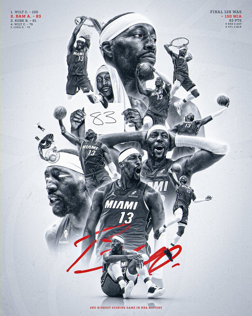 mjdgfx's tweet photo. 83. 💥 @MiamiHEAT @Bam1of1 

#smsports #sportsdesigns #heatnation #bamadebayo https://t.co/hHzRg5l4HQ