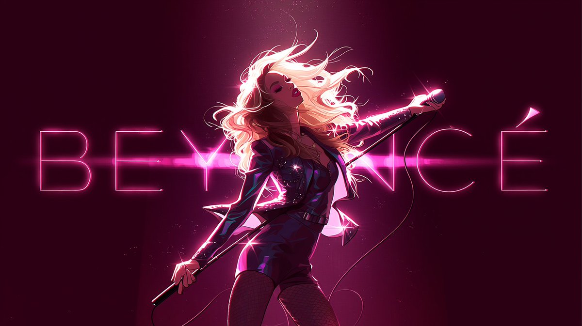 CharaspowerAI's tweet photo. 🚨PromptShare🚨
NIJI7 mode is so fun to use.

PROMPT
an illustration of [the person "NAME" performing their iconic action], the background is dark [COLOR] with light effects that highlight fluorescent text "NAME", in glowing [COLOR] letters. 
Dynamic pose captures the moment when motion fills the scene.