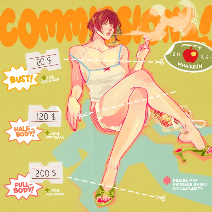 COMMISSIONS! slots officially open SUNDAY, MARCH 15th, 11AM PST! lmk if you want one :3c