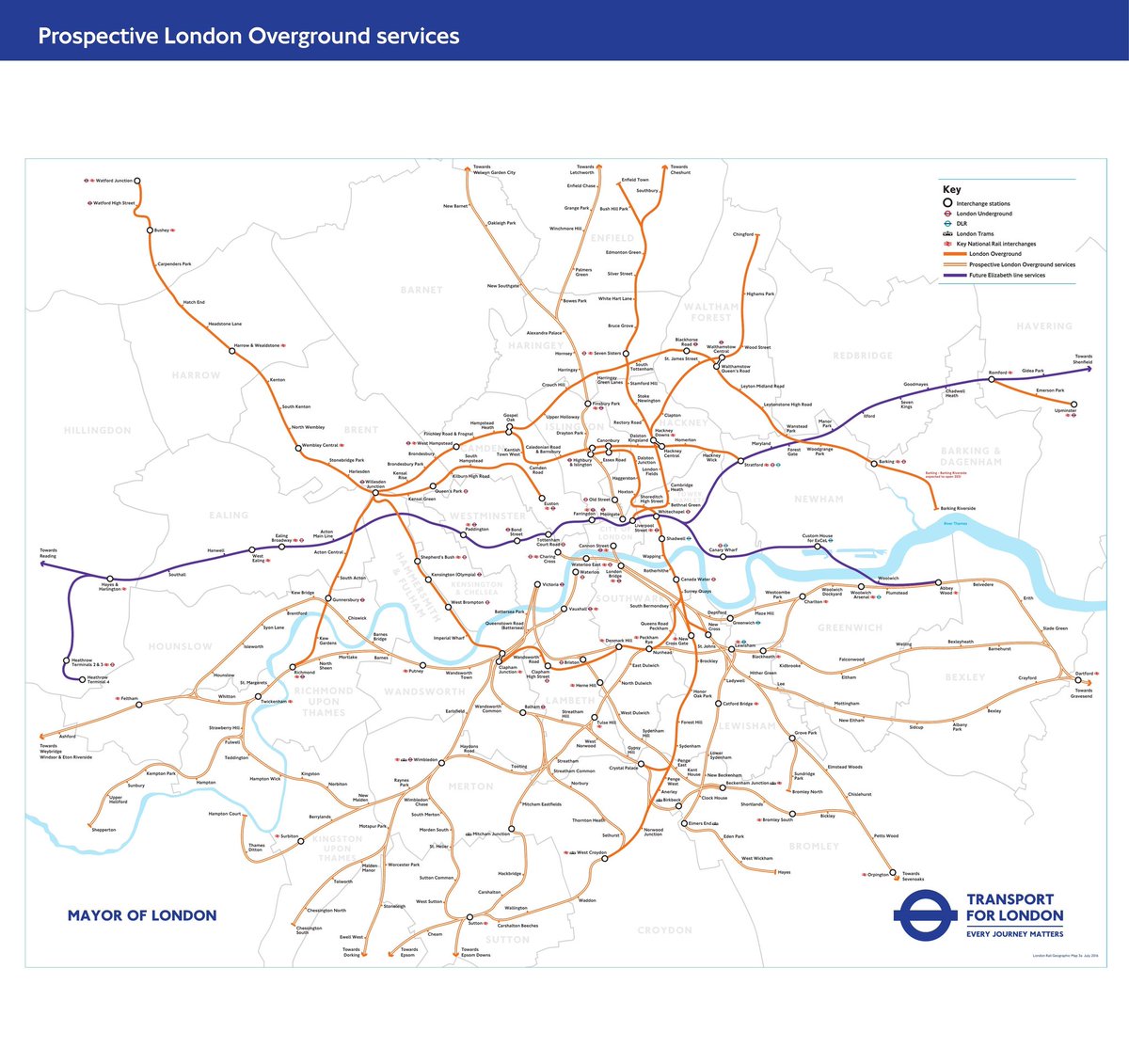 CLondoner92's tweet image. 🟠⦵ The missing pieces of the London Overground are from the proposal unveiled 10 years ago. 😉