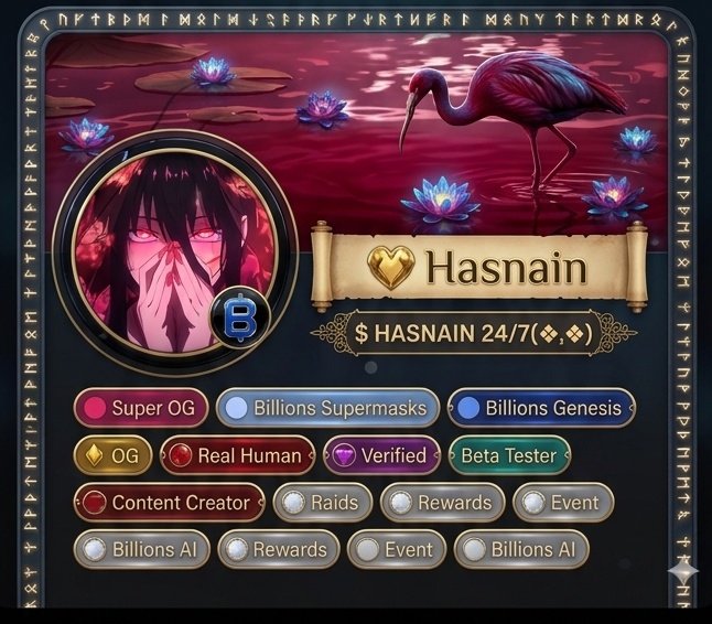 Hasnain3482721's tweet image. My brother shark ❤️🔥
These are the roles I am holding currently ❤️🥰
$BILL Tge soon 🔥❤️
Comment your best roles @billions_ntwk family ❤️ #bill #billions #billionsnetwork