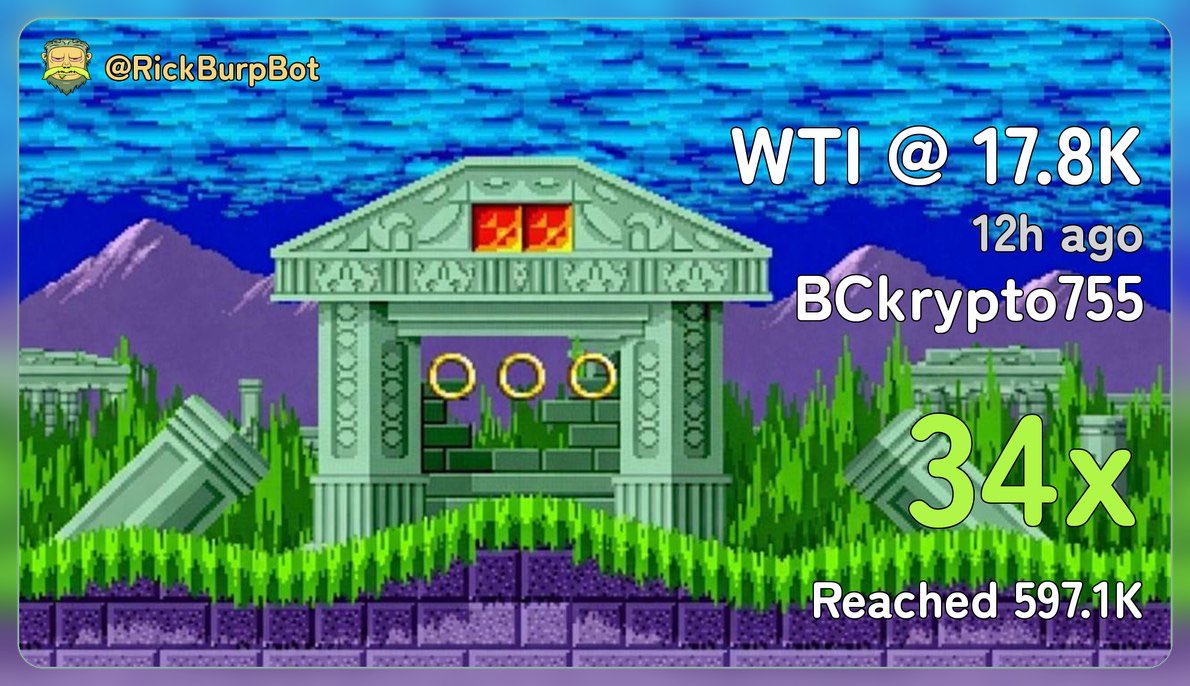 $WTI had a nice lil run to almost 600k marketcap after it was called at 17.8k marketcap in Hopium Arcade

34x for the gang

G2egjtmfDed6ji7qYqiCJHYC1KwiaCrZYHALKKipump