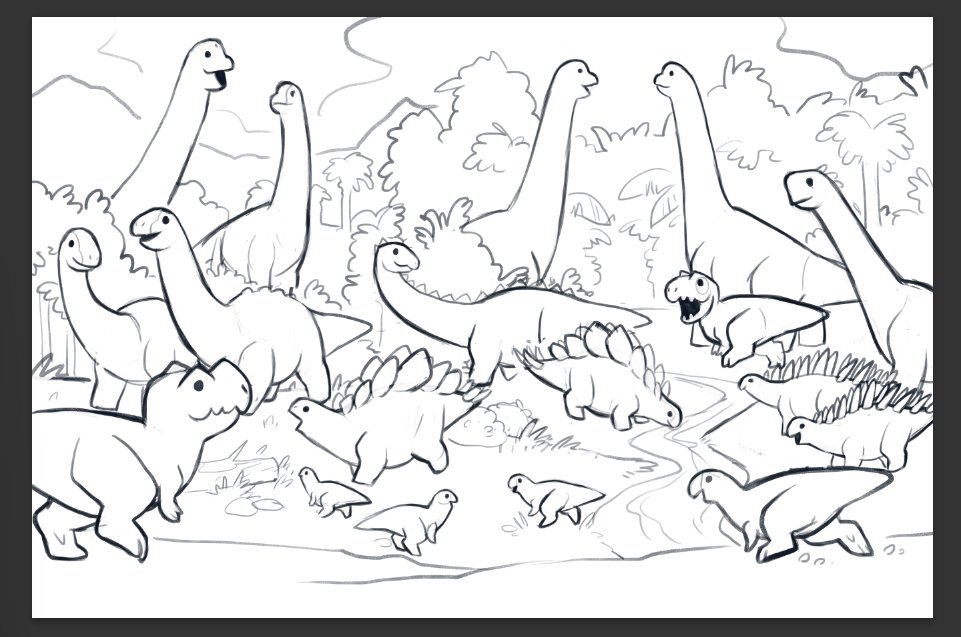 planning to make a large morrison formation dinos print