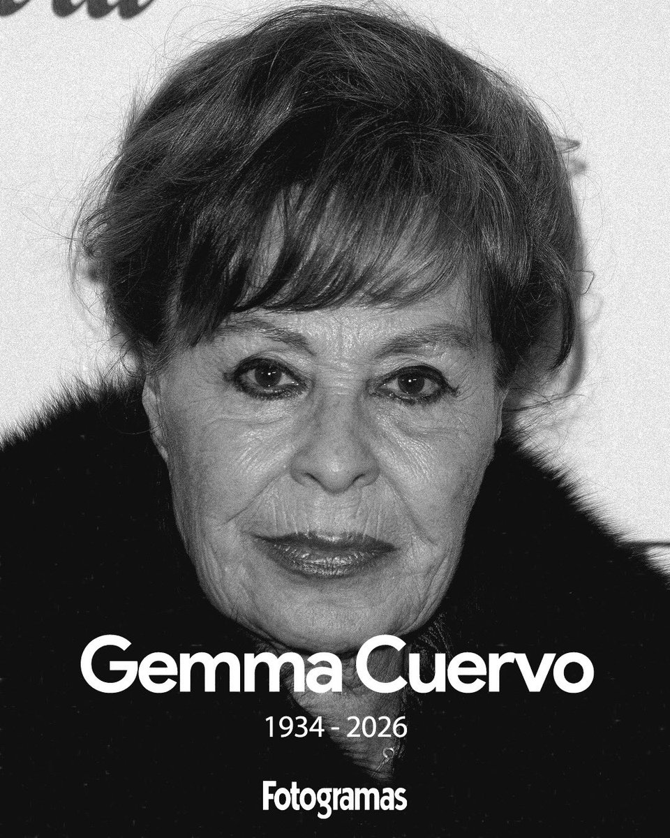 fotogramas_es's tweet photo. Muere a los 91 años Gemma Cuervo, icónica actriz de cine, teatro y televisión con una trayectoria en la que figuran más de cien títulos. Camaleónica sobre las tablas desde sus inicios en los escenarios, donde interpretó textos de Lorca, Shakespeare, Calderón de la Barca o Valle-Inclán, y matriarca de una saga de actores, la intérprete participó en series de televisión tan populares como 'Médico de familia' o 'Aquí no hay quien viva'. D. E. P