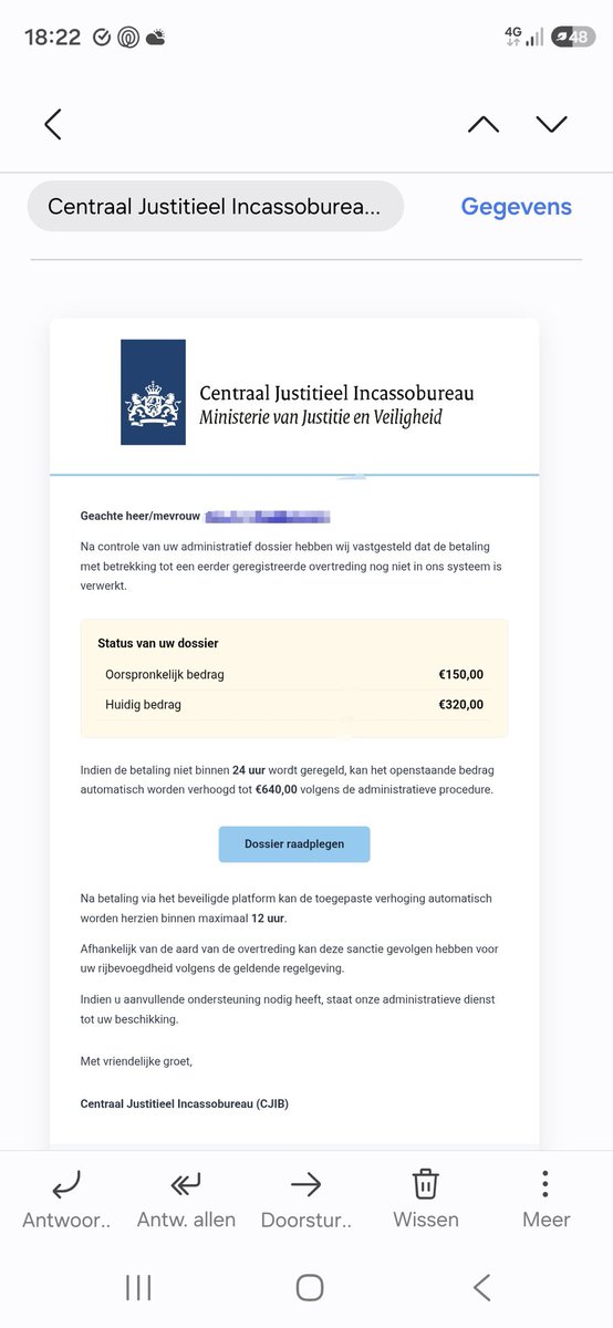 Chef93_nl's tweet photo. Bedankt voor het lekken van mijn gegevens @odidonederland nu gaat @CJIBnl mijn ineens mailen. Ik heb er 2 gekregen de ene €240 en de andere €320. Krijg ik het geld van jullie terug als ik per ongeluk betaal? #fail https://t.co/L0lvMh6C15