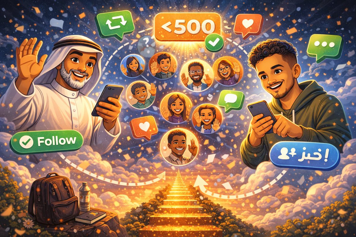 نشط الان 😍

حسابك أقل من 500 متابع 

ابشر بالخير وأعتبر انك وصلت لهدفك.. 

اكتب في التعليقات:  مرحبا 👋

1️⃣ سو لايك ❤️
2️⃣ رتويت 🔁
3️⃣ تابعني ✅
4️⃣ تابع كل الموجودين في التعليقات ✔️

خلّونا ندعم بعض ونوصل للكل في خوارزميةX.