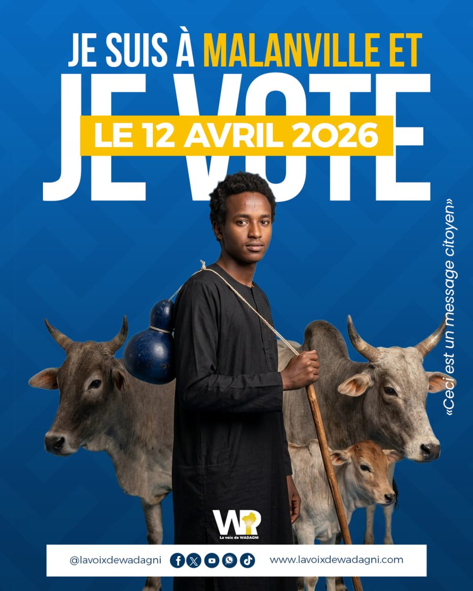 VoixDeWadagni's tweet photo. 🇧🇯🗳️#Presidentielle2026 || À Malanville, Comé, Kétou, Savalou et Ouidah, nous aimons les challenges et les défis. Le 12 avril prochain, nous allons relever le défi en votant massivement.
Tout le Bénin verra que nous sommes de vrais citoyens de ce pays comme toujours. https://t.co/2PicXofD7U