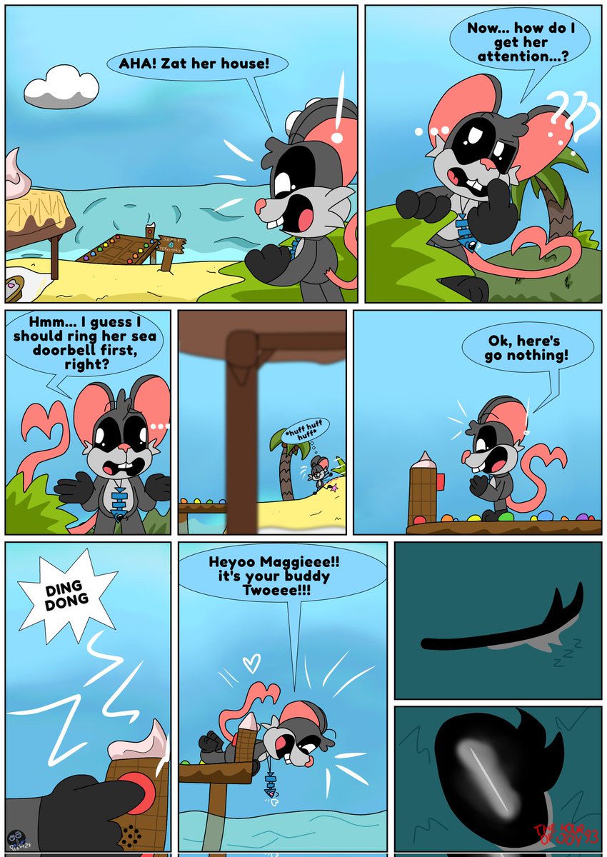 PedroHV280's tweet photo. ยป THE HOUR OF JOY ยซ
PART 93
There's no going back now.
It's either smile or cry!
๐๐ญ
Besides... I think you should grab your diving kit! Because why not!?
#TheHourOfJoy #TheJoy #comic
#SmilingCritters #NightmareCritters #SmilingCrittersAU
#Cartoon #Touille #MrFish #MaggieMako https://t.co/LyWDWG9ite