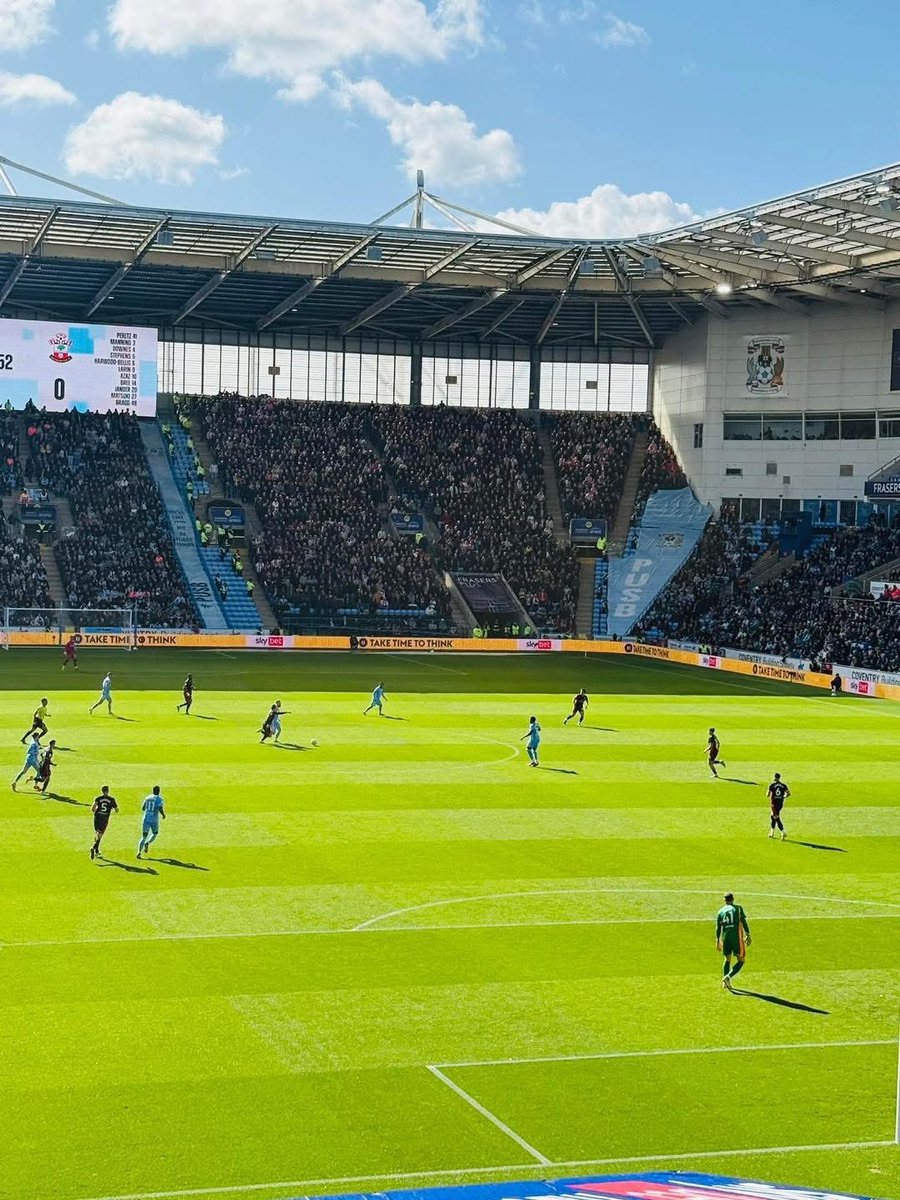 Fantastic backing from Southampton at Coventry today.

They were rewarded with a 2-1 win! 👏