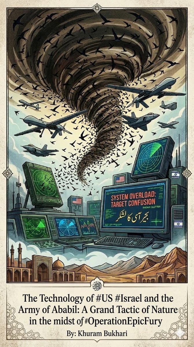 The Technology of #US #Israel and the Army of Ababil: A Grand Tactic of Nature in the midst of #OperationEpicFury

In today's world, human intellect is failing to solve a particular puzzle: on one side are the global powers whose currency rules the world and who possess advanced
