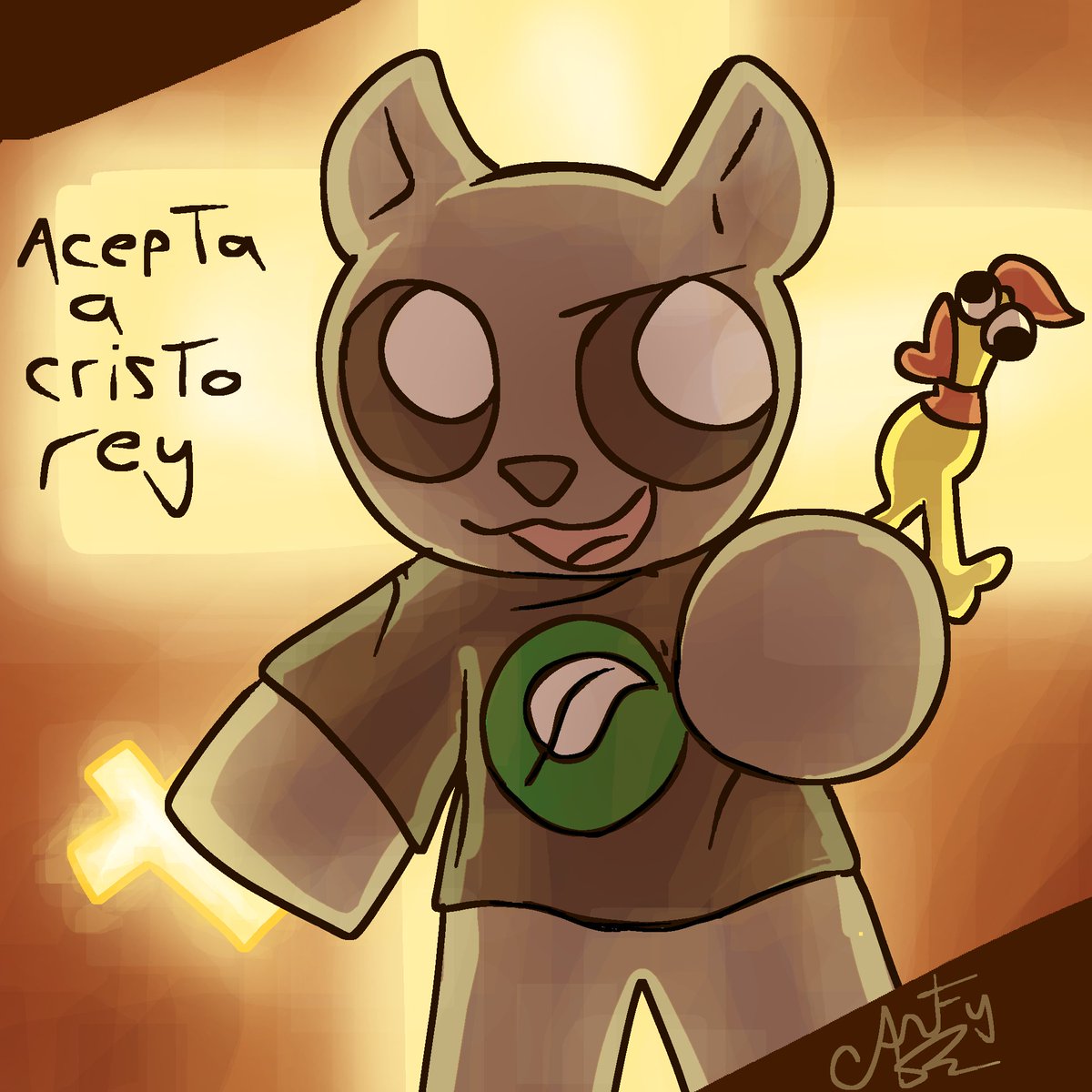 CatFy361008's tweet image. Un fanart de fido, el perrito casi calato

#thepclub #pclub