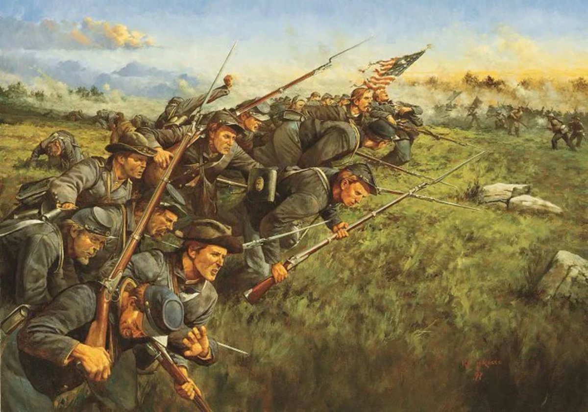 ‘The Last Full Measure’

262 men of the 1st Minnesota launch a suicidal charge against 1,200 men of Wilcox’s Alabama Brigade in order to prevent them from breaching a gap in the Union line at the Battle of Gettysburg, 1863.