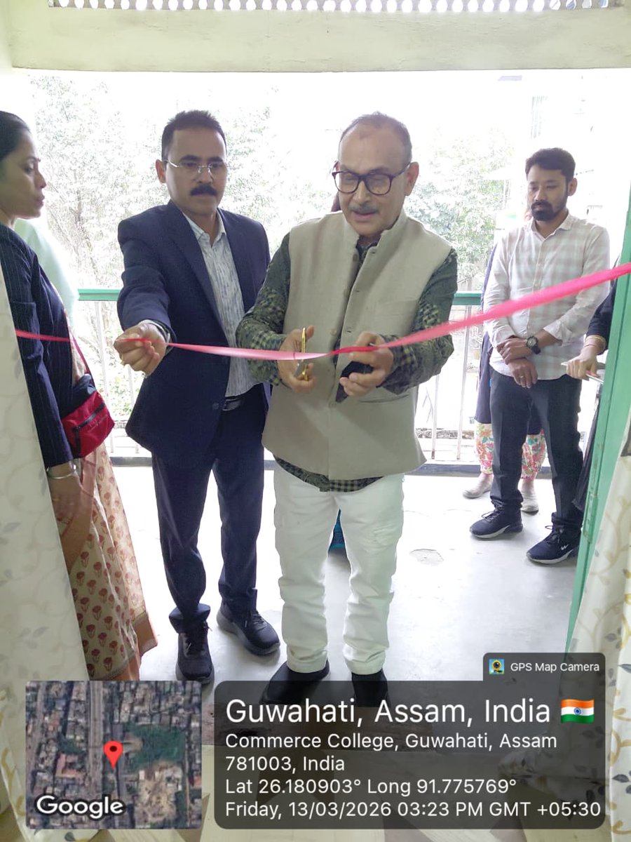 GCC_1962Assam's tweet image. Operational Launch of the Research and Development Centre, Gauhati Commerce College by the President, Governing Body, Dr. Bhupati Kumar Das I 13.03.2026