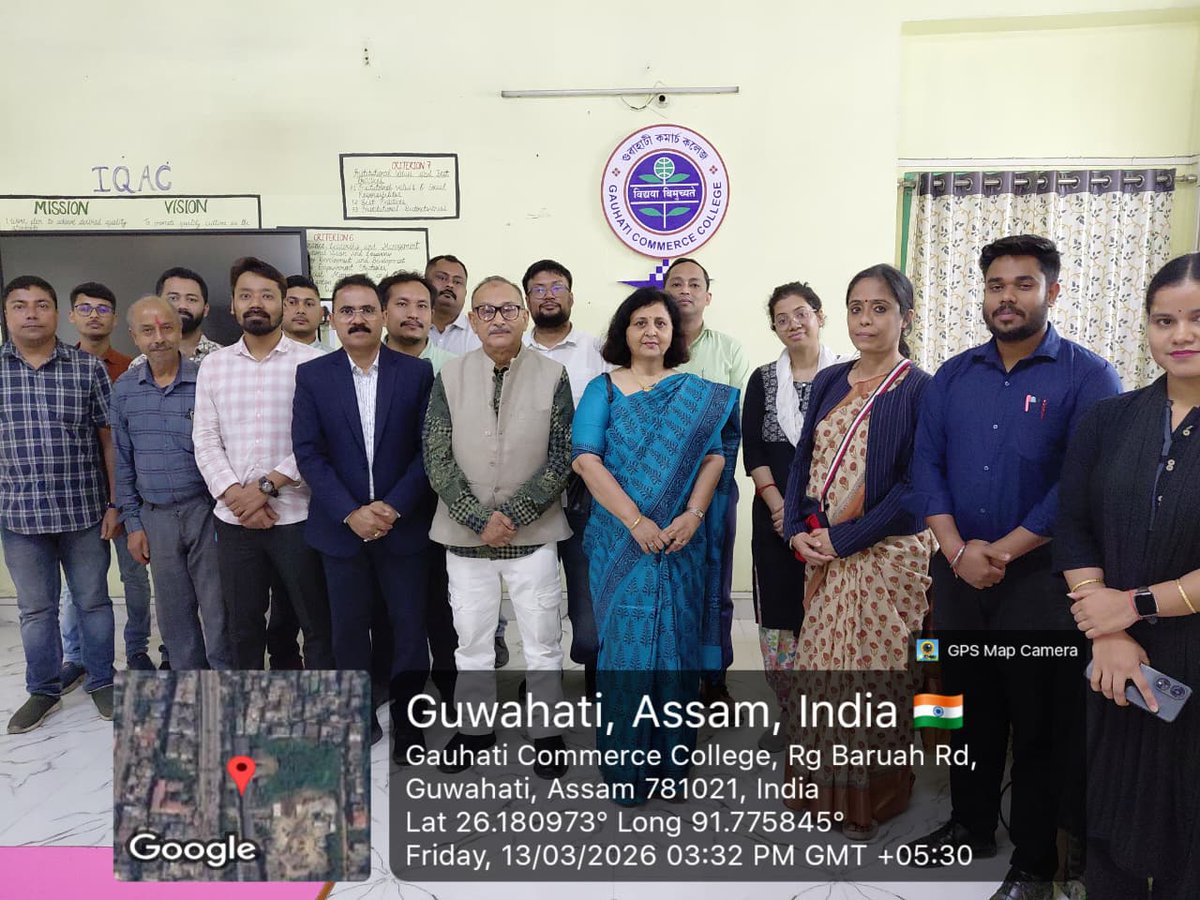 GCC_1962Assam's tweet image. Operational Launch of the Research and Development Centre, Gauhati Commerce College by the President, Governing Body, Dr. Bhupati Kumar Das I 13.03.2026