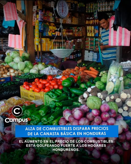 El aumento en el precio de los combustibles está golpeando fuerte a los hogares hondureños. Según al menos 11 productos de la canasta básica han subido en las últimas semanas, incluyendo carnes, lácteos, verduras y legumbres.