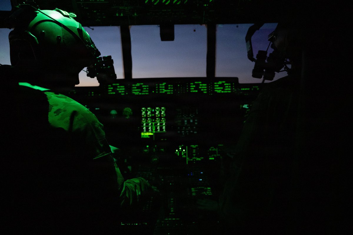 CENTCOM's tweet image. U.S. Air Force C-130 pilots deliver supplies to warfighters throughout the Middle East during Operation Epic Fury. Sustainers support the fight wherever and whenever needed.