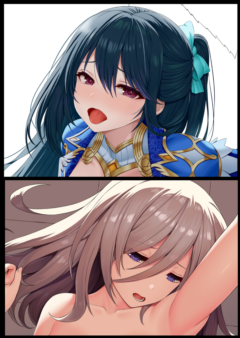 ここ最近の絵は髪の毛の塗りを「影を重ねる」塗り方から「明るい色を塗り重ねる」塗り方に変えてみてる。 