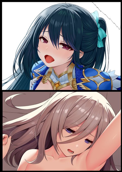 ここ最近の絵は髪の毛の塗りを「影を重ねる」塗り方から「明るい色を塗り重ねる」塗り方に変えてみてる。 