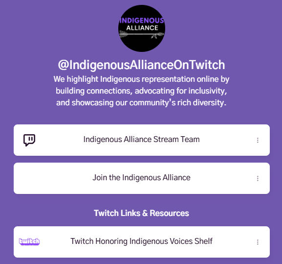 simplyaretha's tweet photo. Join the Alliance!

The Indigenous Alliance on Twitch - a community of Indigenous Twitch streamers whose mission is to become a Twitch Unity Guild one day. Support our work, support our mission, and uplift Indigenous streamers.
https://t.co/SgH9R05tE0 https://t.co/07VOf2R88f