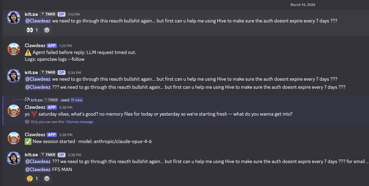 Timeout and reauth log