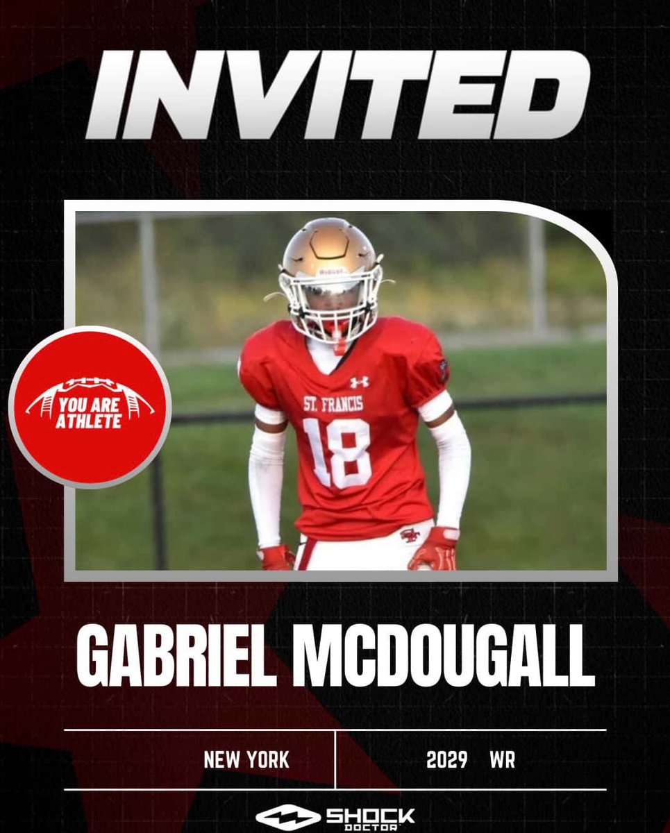 GabeMcDougall1's tweet photo. Thank you so much @youareathlete for another camp invite in New Jersey, I appreciate the opportunity to show what I can do 💪 https://t.co/QaaqEmQ0ID