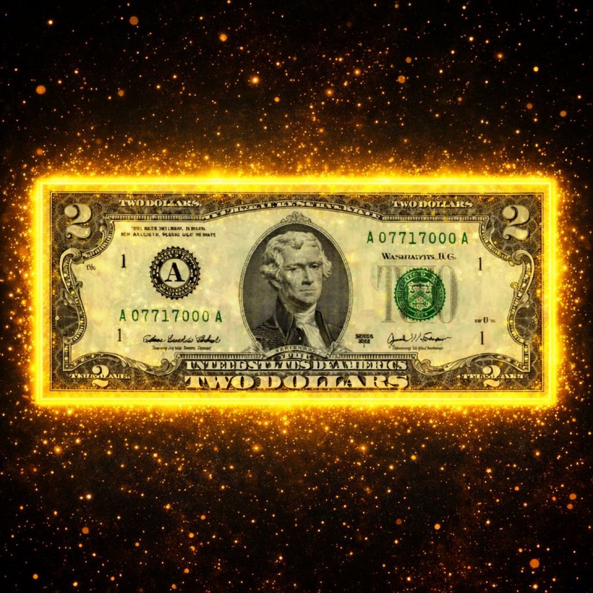 BustaJaimes's tweet photo. THE DEFLATION GLITCH describe $2 Bills as ultimate hedge against Fed

spend $2, people think they’re rare and keep them so they disappear from circulation https://t.co/T55l3uJv6b