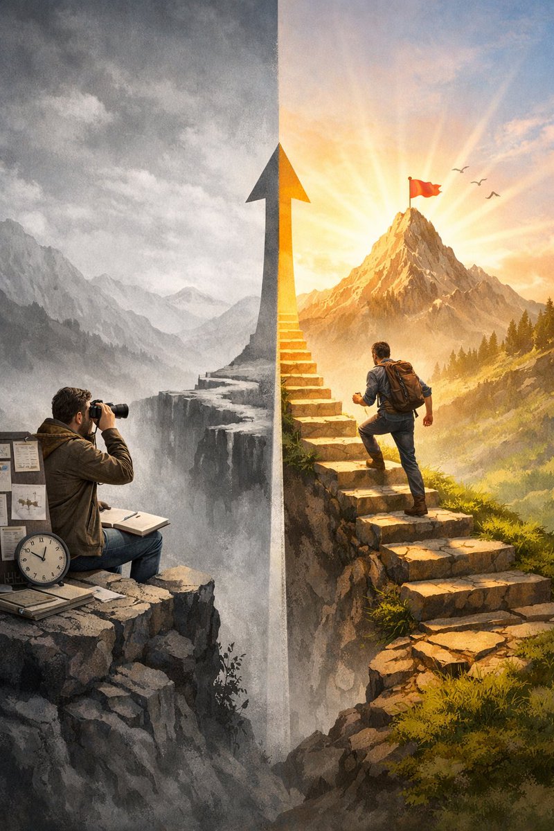 المراقبة قد توضح الطريق، لكن الفعل هو ما يغيّر الواقع.

<a href="/salrashed/">صلاح صالح الراشد</a> 
#خذها_قاعدة 
الموسم 12
الحلقة 25