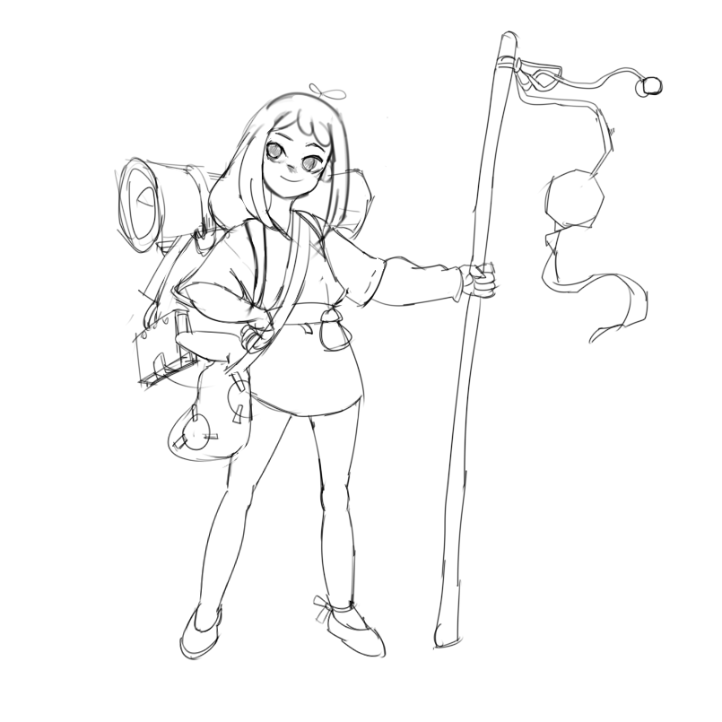 exanimux's tweet photo. Week 6 day 39  
i tried to copy his art. 
original artist : qingshan CHEN
 #2d #art #sketch #fanarts https://t.co/1xFkwBLlrq