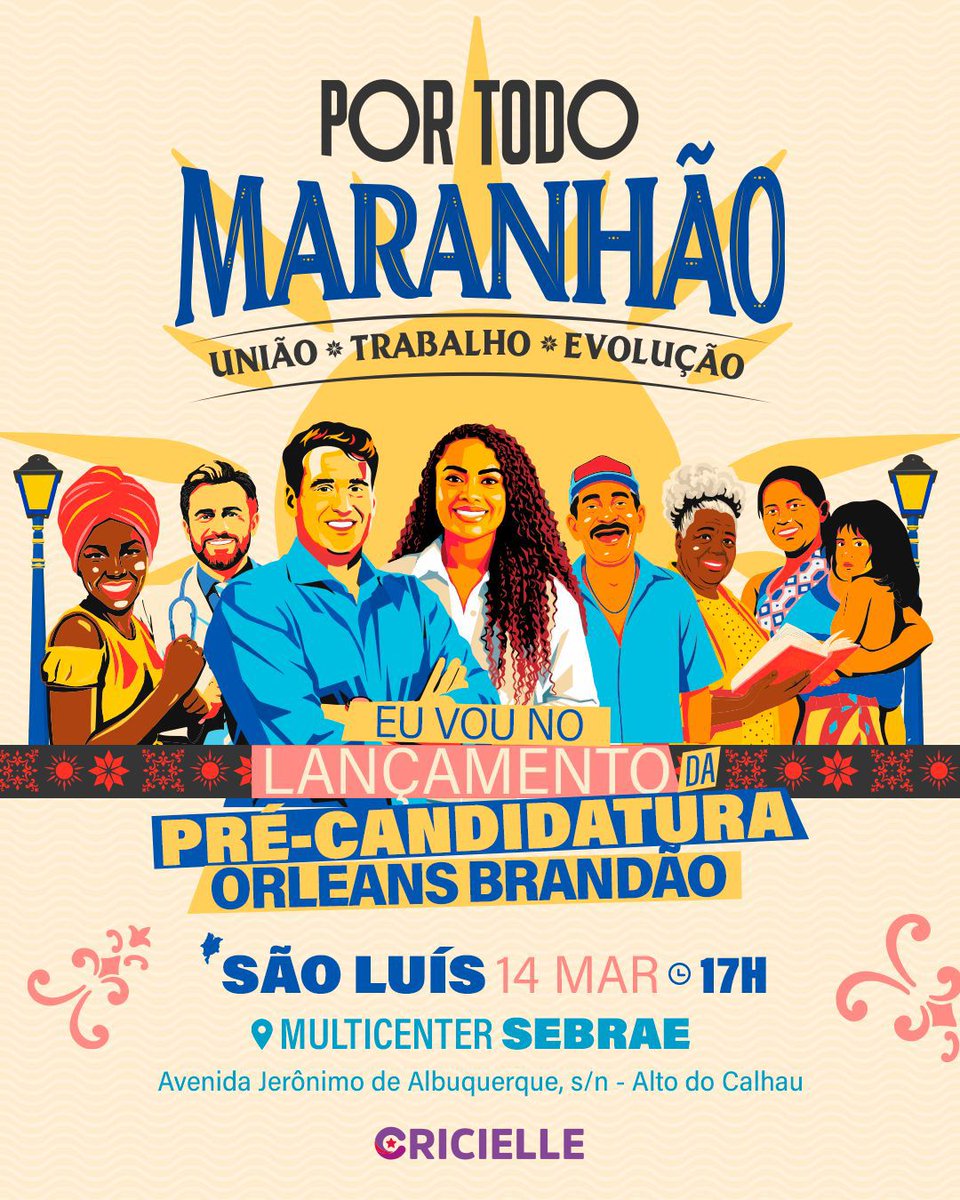Hoje tem encontro marcado com quem acredita no Maranhão!

Estaremos juntos no lançamento da pré-candidatura do meu grande amigo @‌orleansbrandaoma. Um momento de união, diálogo e de olhar para o futuro do nosso estado.
Eu vou. Tu vai? 💜👏🏾