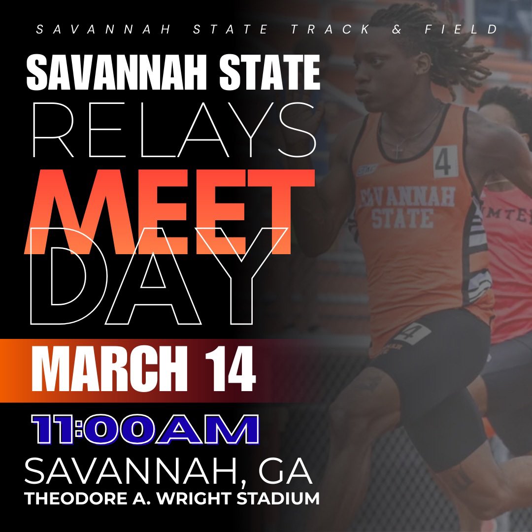 SavStateTigers's tweet photo. The outdoor season continues today for #SSUTF as they will host the @SavannahState Relays at 11am at T. A. Wright Stadium! #HailSSU! #ClawDown!π
π΅π π½ https://t.co/LIRMXtIIwt