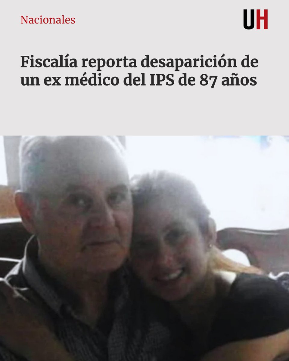 El Ministerio Público solicitó informe a la Policía sobre las diligencias realizadas tras una denuncia de desaparición de un ex médico del IPS, de nombre Fausto Carlos Augusto Muñoz Barboza, de 87 años de edad.

Ante cualquier información que puede aportar la ciudadanía, pueden