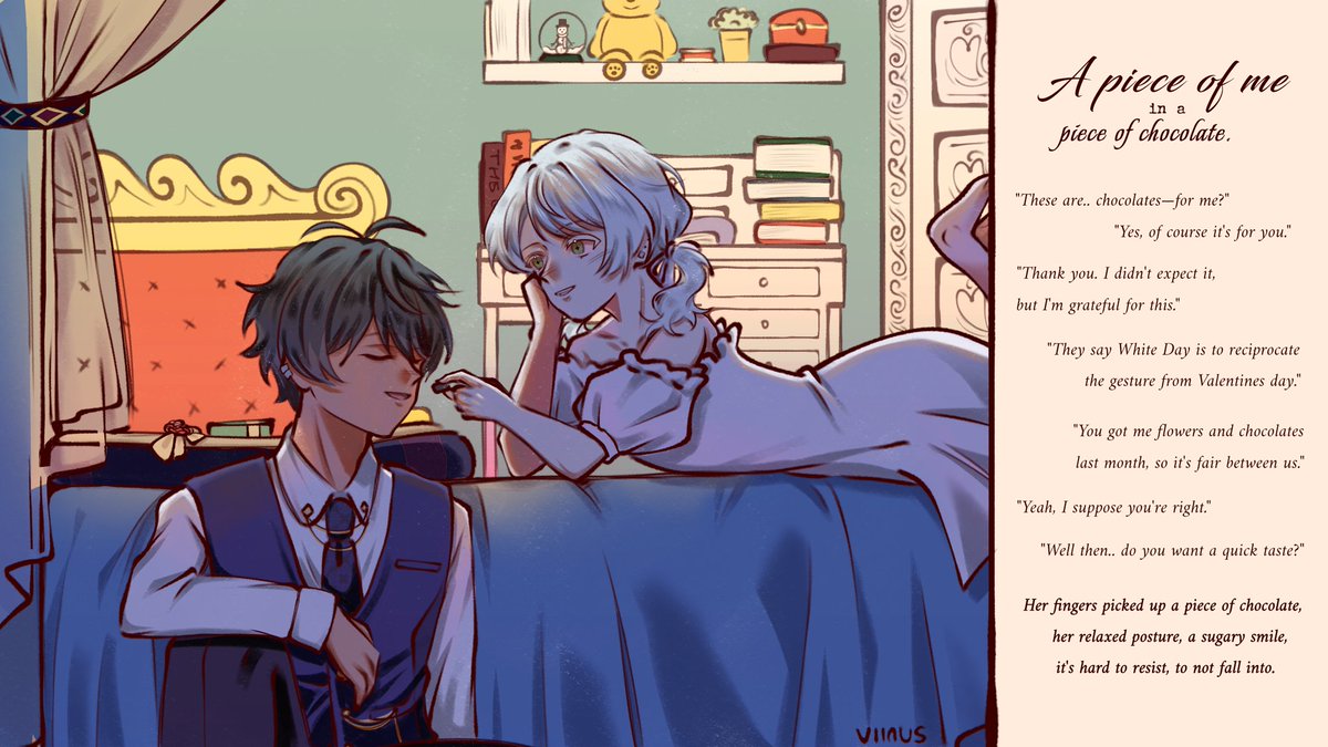 #ルカフレ × #Ymfwhiteday26

　𝑨 𝒑𝒊𝒆𝒄𝒆 𝒐𝒇 𝒎𝒆 𝒊𝒏 𝒂 𝒑𝒊𝒆𝒄𝒆 𝒐𝒇 𝒄𝒉𝒐𝒄𝒐𝒍𝒂𝒕𝒆. 🍫 ✧ #tkdbyume