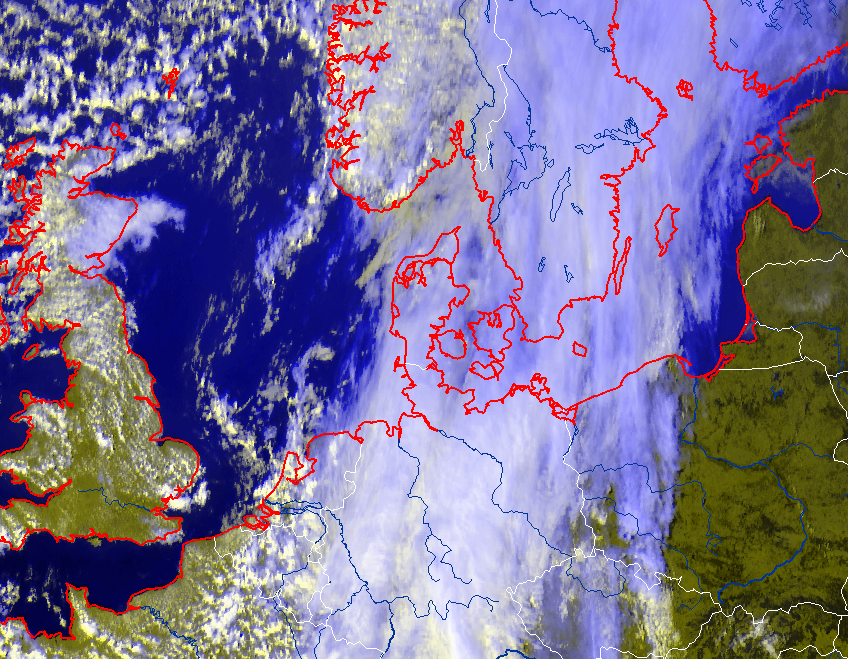 Wechselhaftes Wetter in Dänemark mit Regen und Schauern