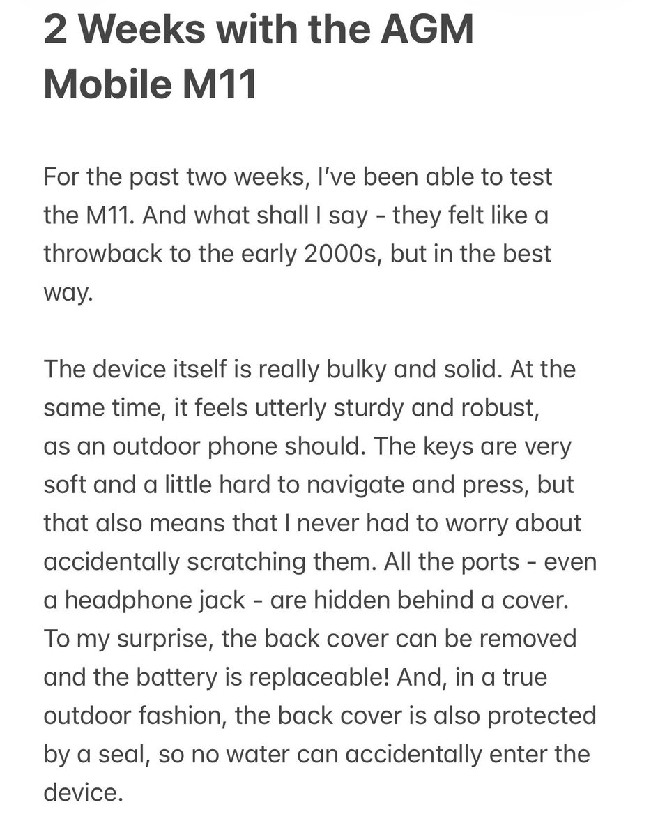 tiansvenja's tweet photo. I was able to test the @AGM_MOBILE_ #M11 for the past two weeks. It was a pleasant throwback to a time when phones were just... phones. But with a modern twist. Here's my review:
#agmmobile #outdoorphone #ruggendphone #powerbank https://t.co/xo3jWzqodH