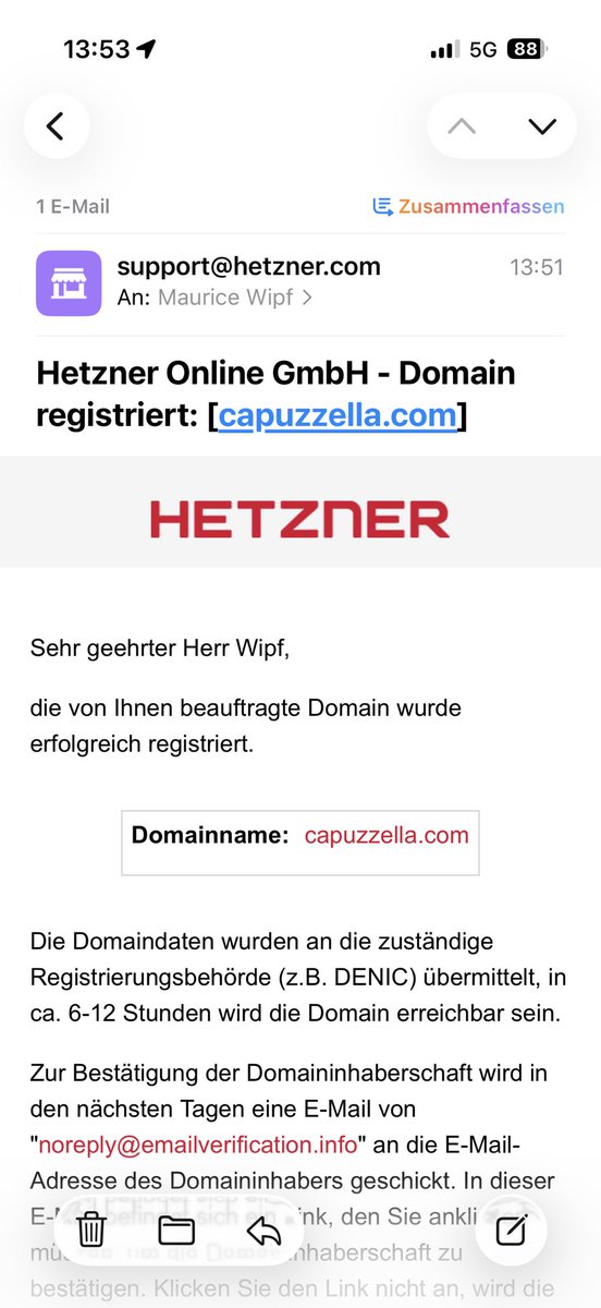 mauwi's tweet photo. I purchased my first .com domain! 

Capuzzella is an AI-powered website builder. 

Your prompts edit a ready-to-be-served HTML file right from the file system. No CMS, no DB, no template engine, no build step. JUST HTML! https://t.co/mndFo5F6i9