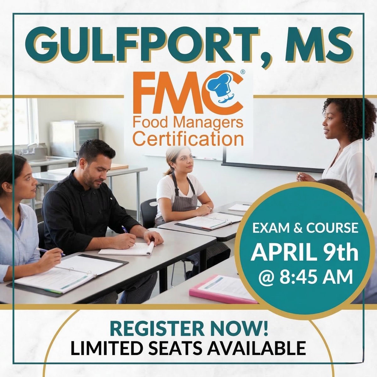 WatchHRBTv's tweet photo. Gulfport Food Pros: Are you legal? 📋

State mandates require a Certified Food Manager on-site during all hours. Get ANAB-accredited with HRBUniversal!

Register:https://t.co/UEo8cXAeRX  

#Gulfport #FoodSafety #HRBUniversal #ChefLife https://t.co/4fsPDbR4fh